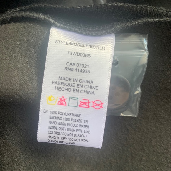 NWT Vegan Leather trench coat Size M - Picture 5 of 6